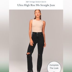 Abercrombie Ultra High Rise 90s Straight Jean